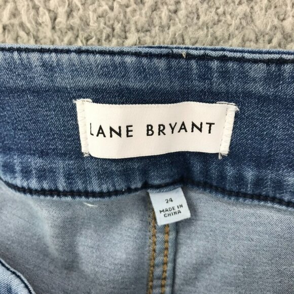 LANE BRYANT Womens Plus Size 24 Medium Wash Pull On High Rise Jegging Jeans - Picture 3 of 13